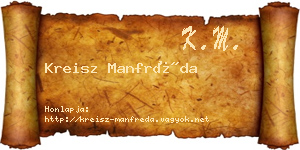Kreisz Manfréda névjegykártya